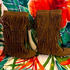 Fringe boots.